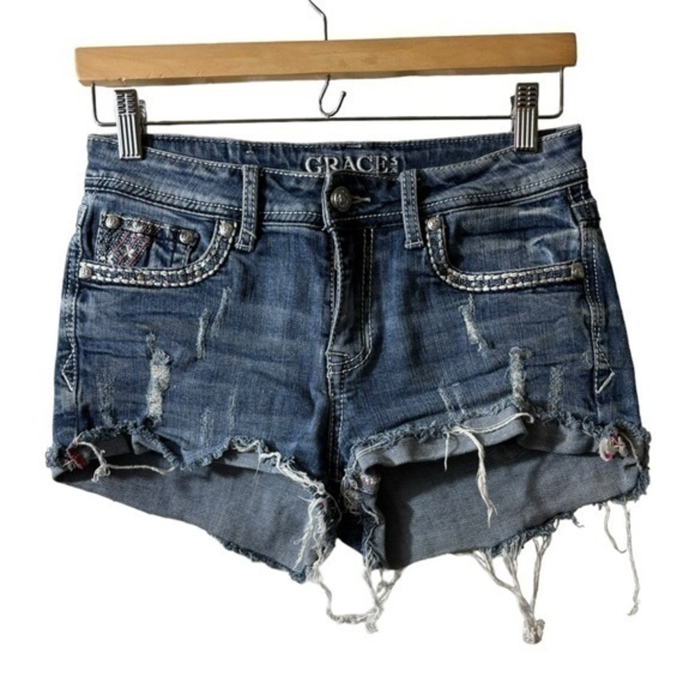 GRACE IN LA denim Jean shorts 27
